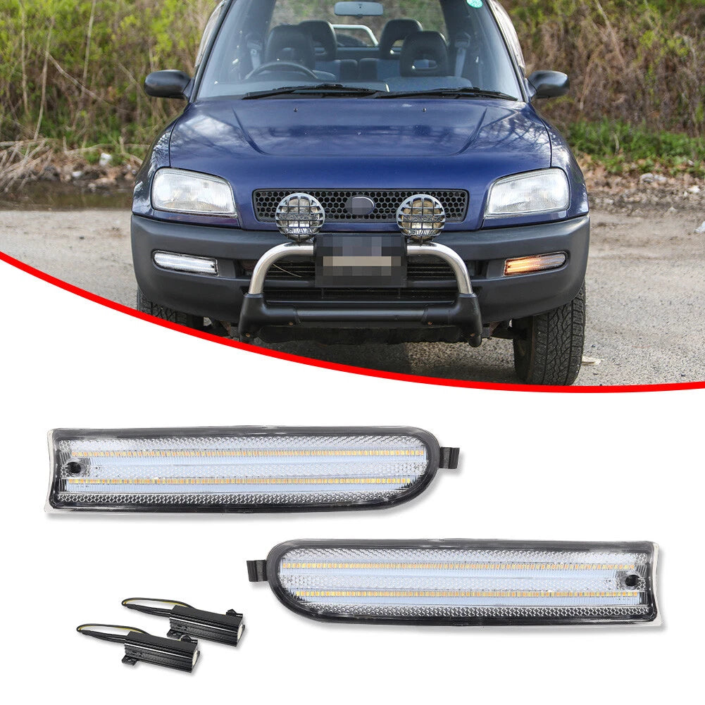 LED Front Bumper Switchback Parking Signal Lights for Toyota RAV4 (1996–1997)