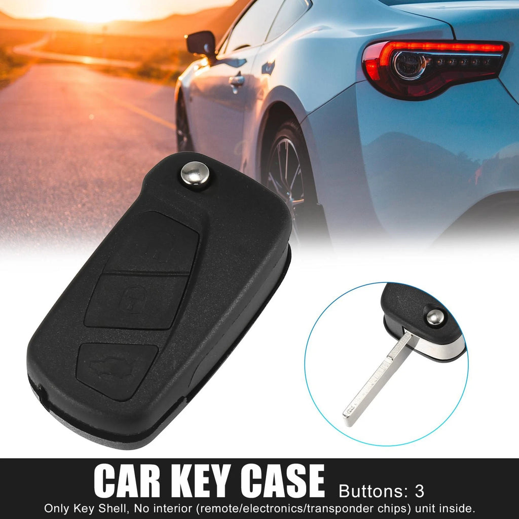 3X Key Fob Case Shell for Ford Ka (2008–2016) - Black