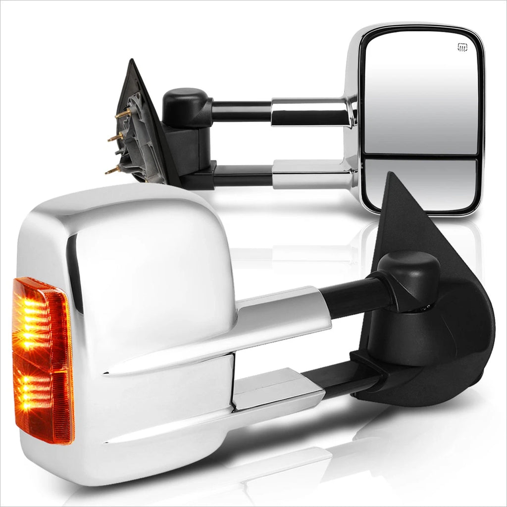 Power Heated Chrome Towing Mirror w/LED Signal for Silverado/Sierra (2014–2020)