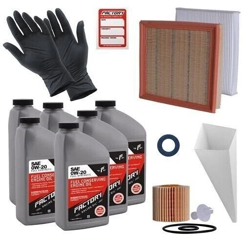 0W20 Oil Change Kit for Toyota Sienna, Lexus ES350, NX300 (6Qt)