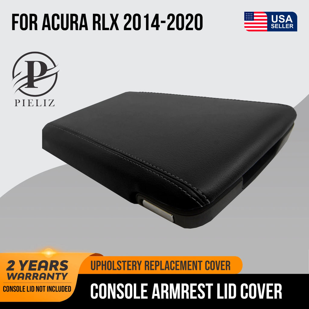 Center Console Lid Armrest Cover for Acura RLX (2014–2020) Gray Stitch