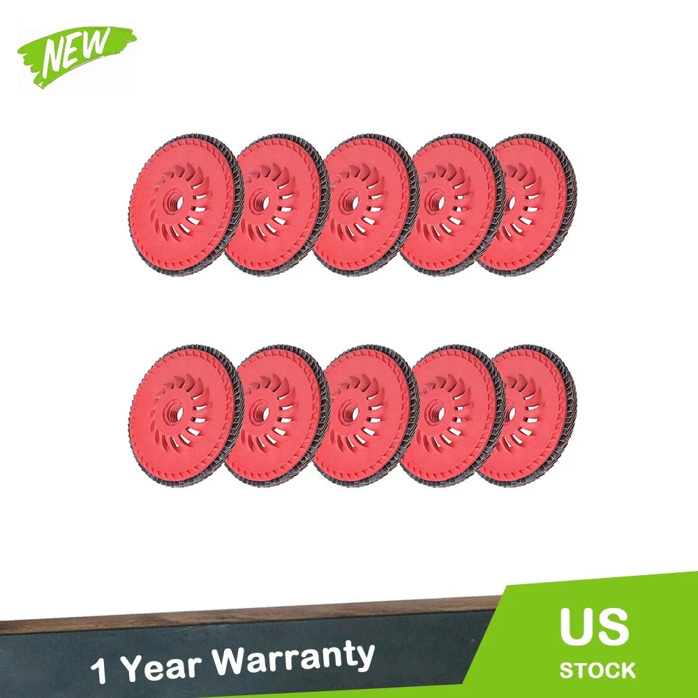Set of 10 Ceramic Grinding Wheel Flap Discs 4-1/2" x 7/8"