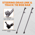 Pair Front Drag Link & Track Tie Rod Bar for Land Rover Discovery (1999–2004)