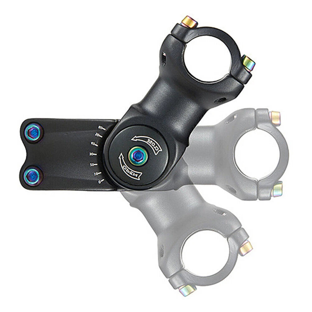 Adjustable Aluminum Handlebar Stem 25.4/31.8mm ±60° for MTB Road Bike