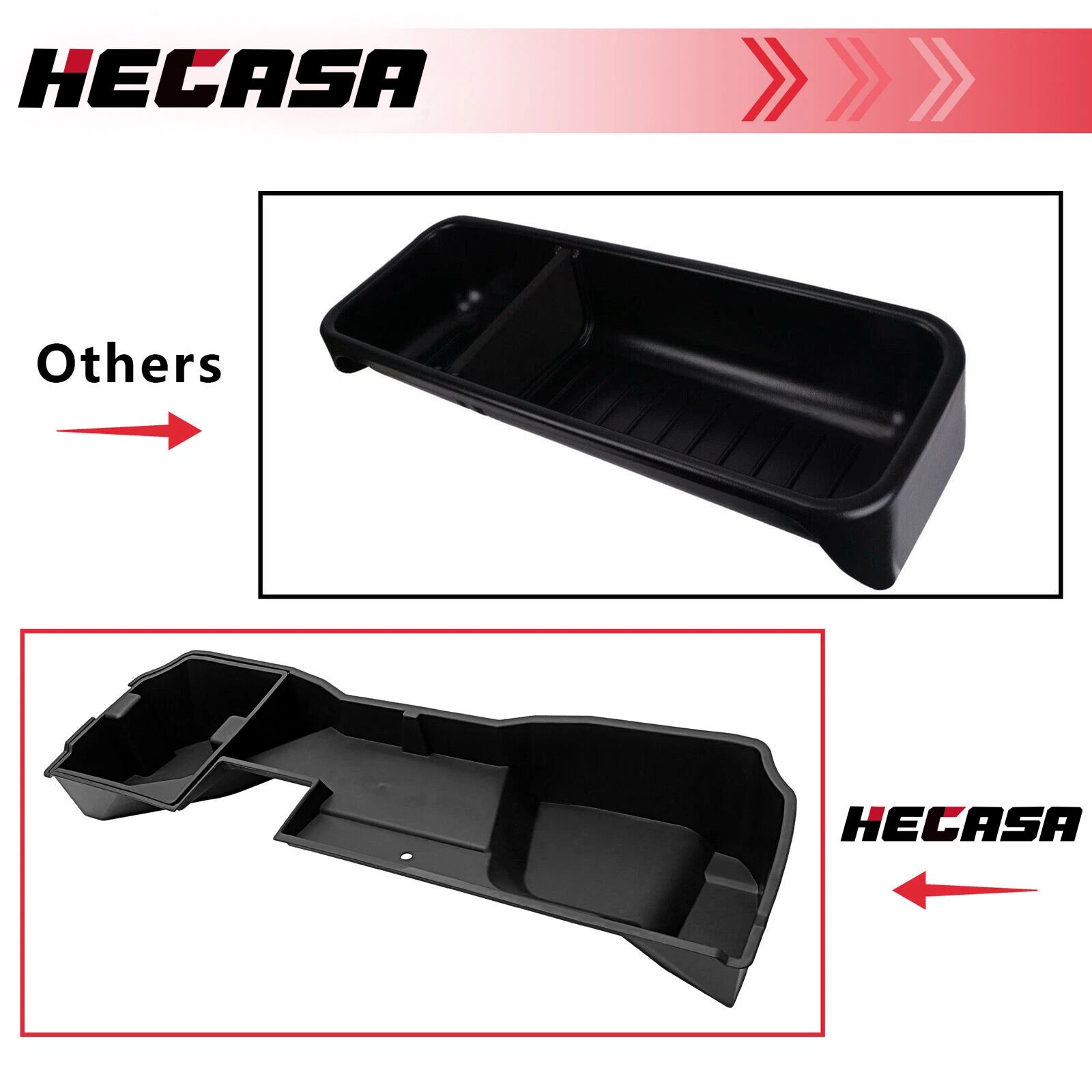 Underseat Storage Box for GMC Sierra 1500 2014–2018 Extended Double Cab
