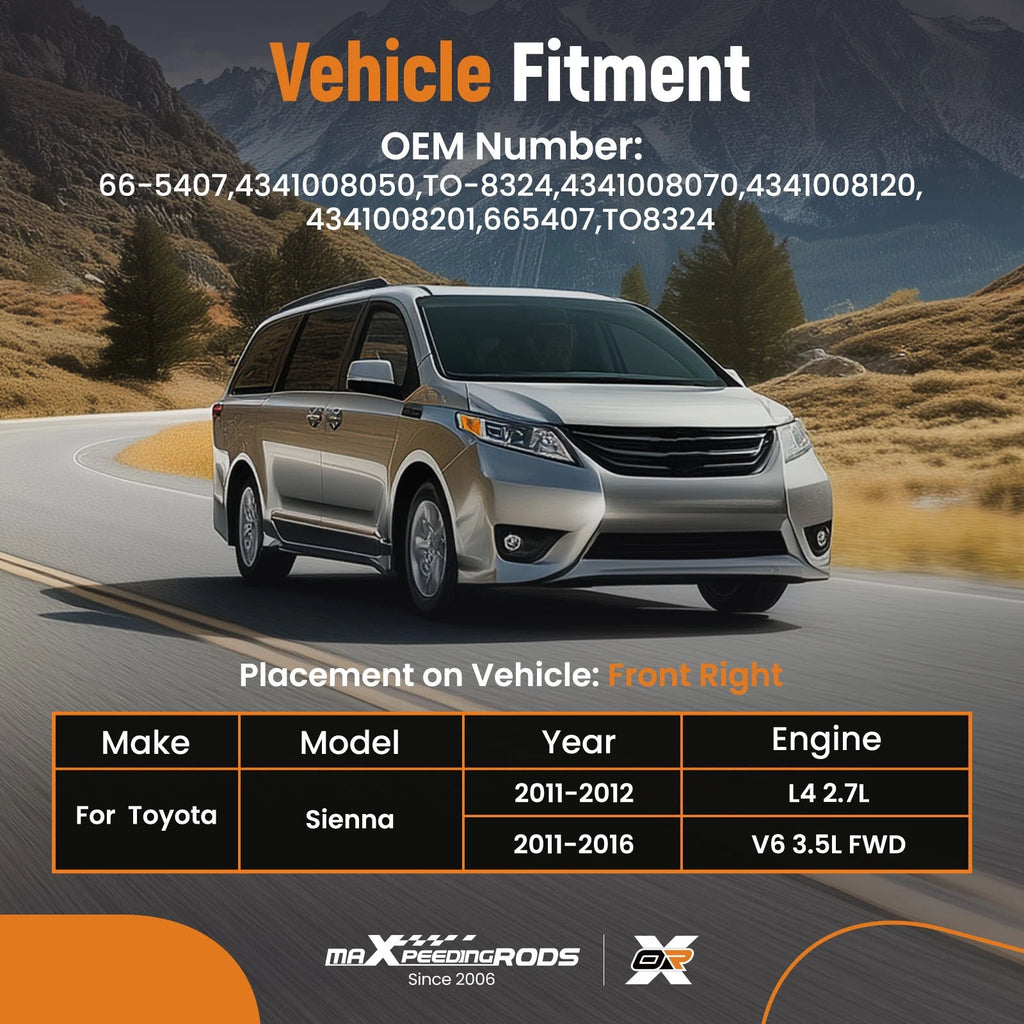 Front Right CV Axle Shaft for Toyota Sienna (2010–2016)