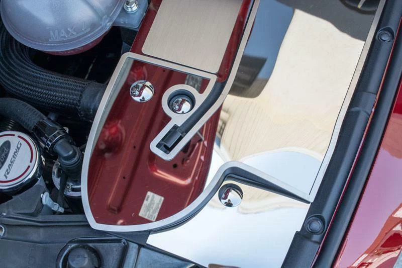 Stainless Front Header Plate Engine Bay Dress Up Cover for 2015–2017 Mustang