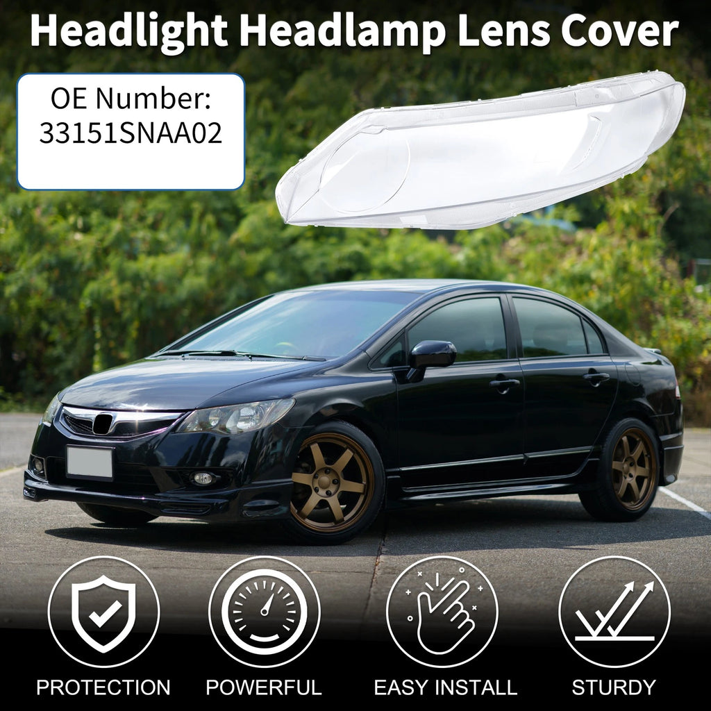 1 Pc Headlight Lens Cover for Honda Civic (2006–2011) No. 33151SNAA02