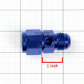 10AN Male-Female Union Fitting Adapter for AN10 (1/8" NPT Port) - Blue Aluminum Anodized