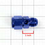 10AN Male-Female Union Fitting Adapter for AN10 (1/8" NPT Port) - Blue Aluminum Anodized
