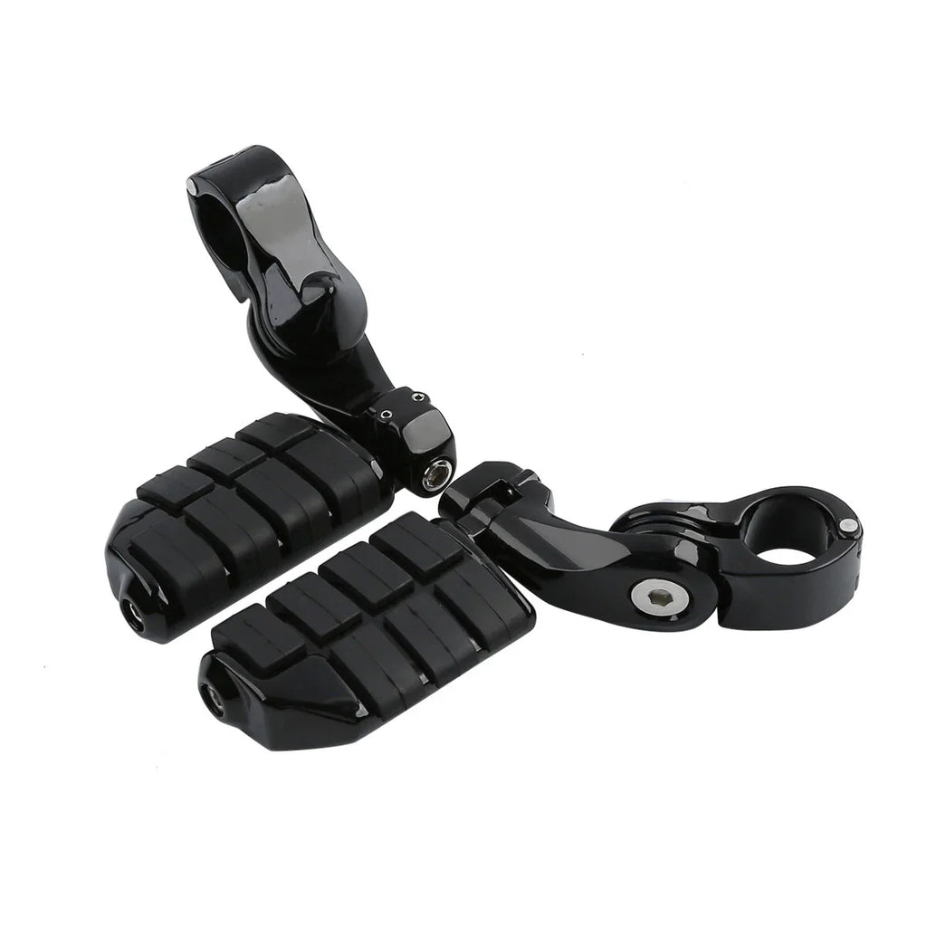 1.25" Adjustable Highway Short Angled Foot Pegs for Harley