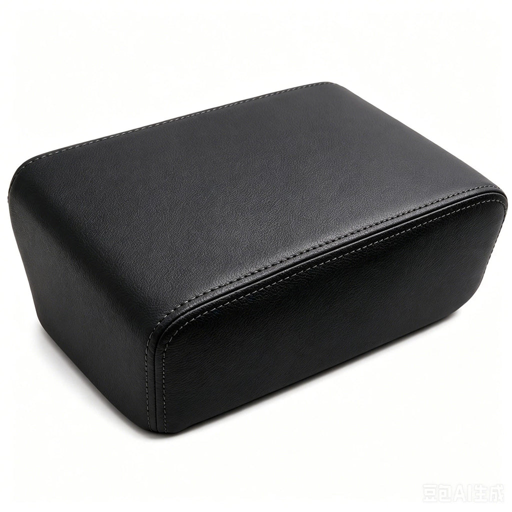 Black Leather Center Console Armrest Lid Cover for Toyota Tacoma (2005–2015)