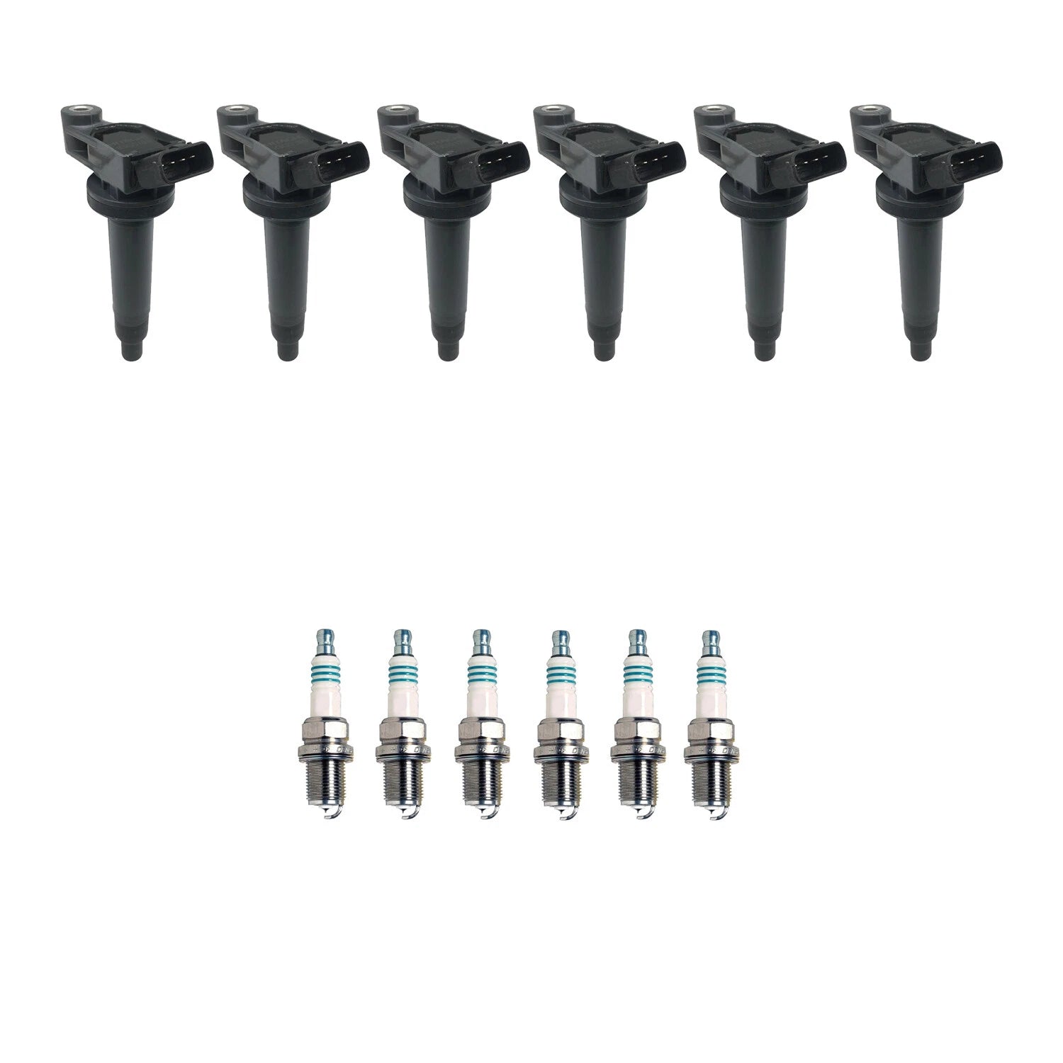 Set of 6 Ignition Coils & Denso Iridium Spark Plugs for Toyota Camry (1997–2001)