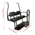 Rear Flip Seat Kit for Club Car DS (2000–2013) w/Grab Bar