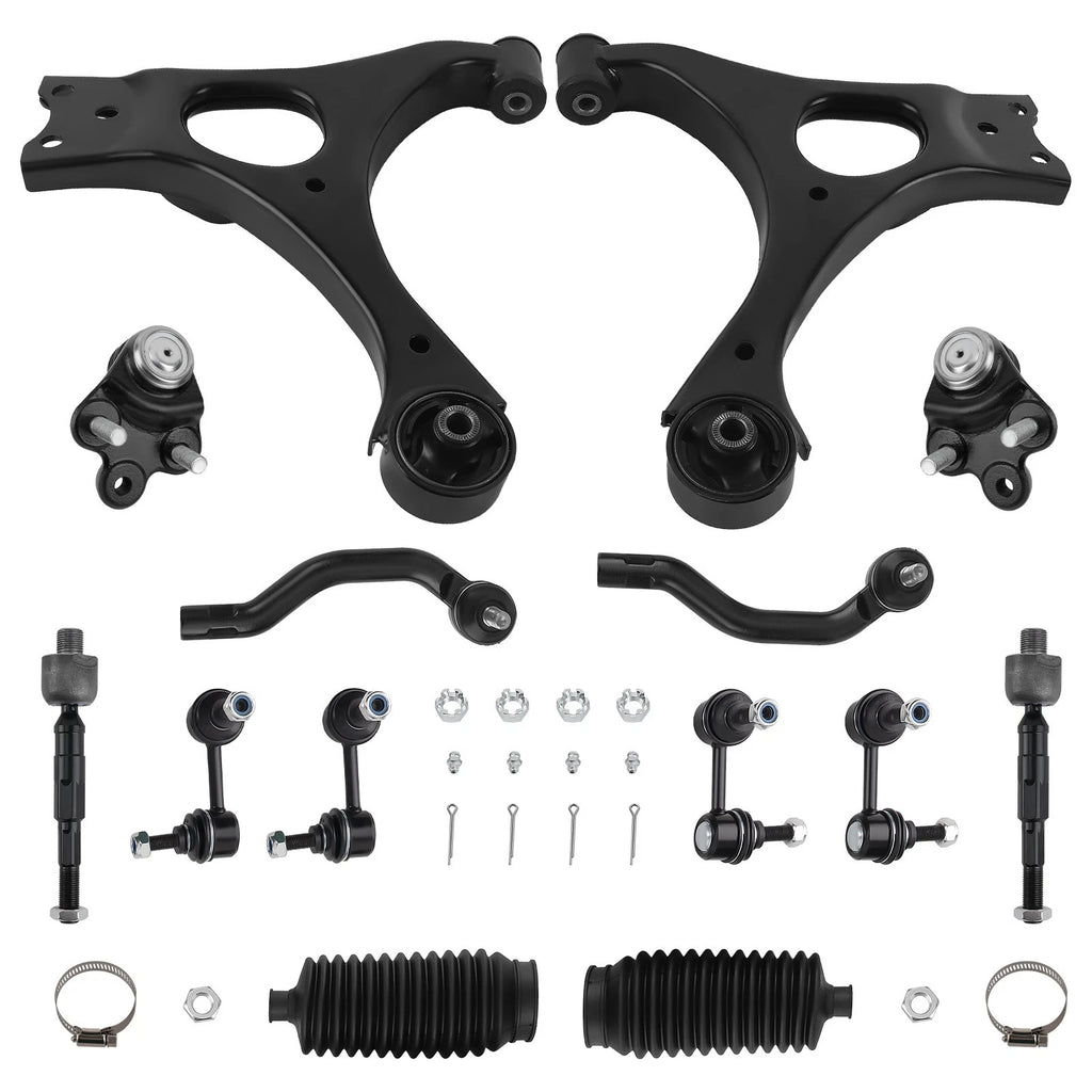 14 Pcs Front Lower Control Arm Ball Joint Sway Link Tie Rod for Honda Civic (2006)