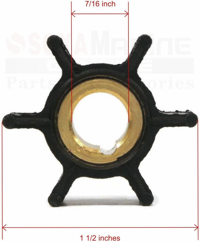 2X Water Pump Rebuild Kits w/ Housing for Johnson Evinrude 4-8 HP (396644)