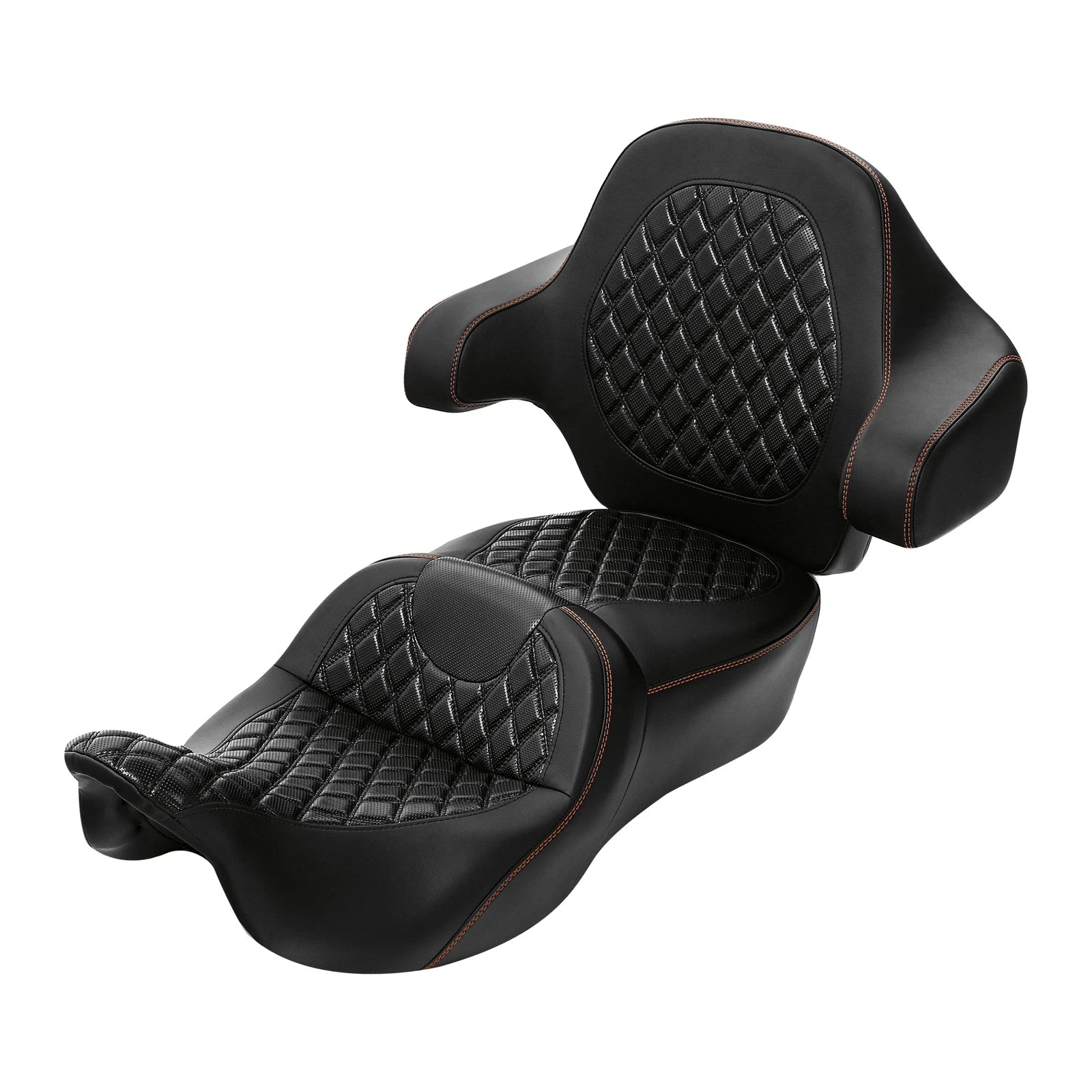 2X Black Seat Backrest for Harley Touring (2014–2023)