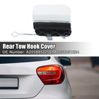 Rear Bumper Tow Hook Eye Hole Cover for Mercedes-Benz W205 (2015–2020) White 703820371915