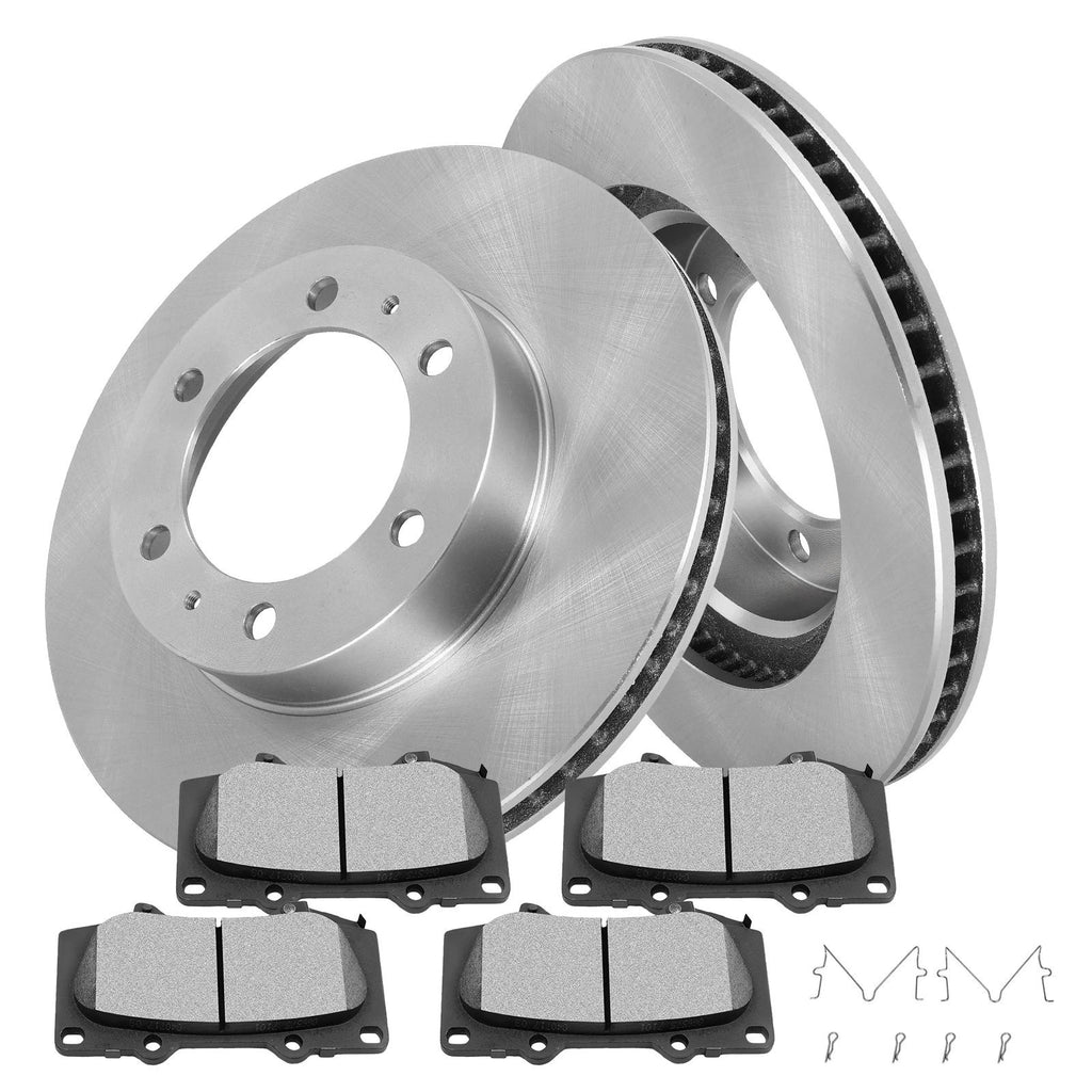 Front Brake Rotors & Ceramic Pads for Toyota FJ Cruiser Tacoma (2005–2015)