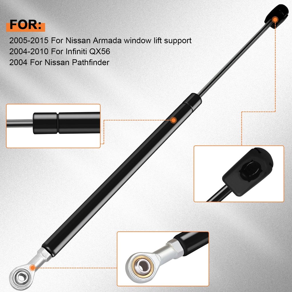 Set of 2 Rear Window Gas Lift Supports for Nissan Armada (2005–2015)