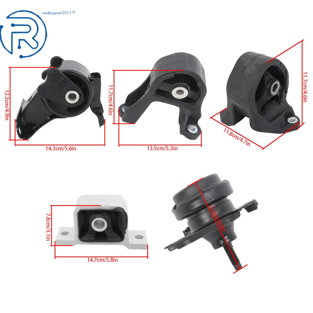 Set of 5 Engine and Transmission Mounts for Honda Element (2003-2006)