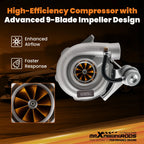 T04E T3 V-band Billet Turbocharger with Internal Wastegate for Universal (Up to 420 HP)