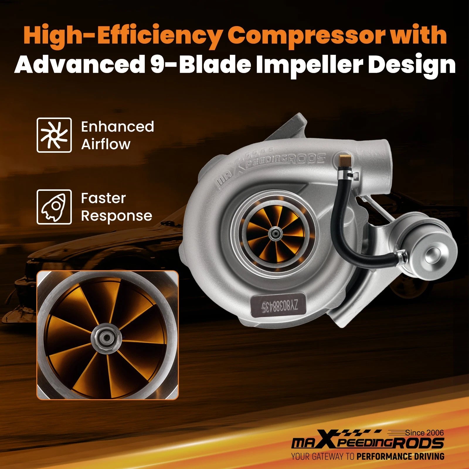 T04E T3 V-band Billet Turbocharger with Internal Wastegate for Universal (Up to 420 HP)