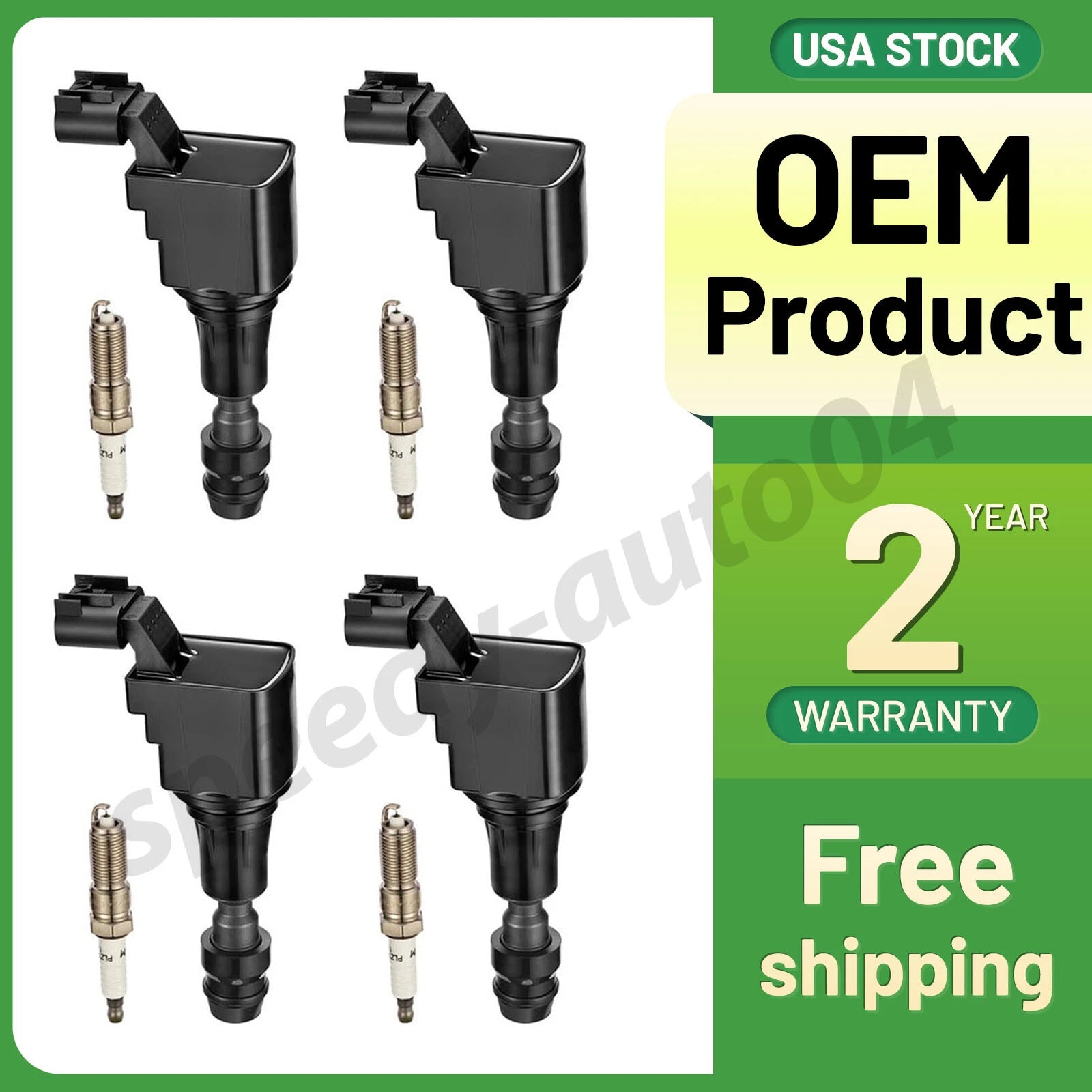 Ignition Coil and Spark Plug Set for Chevrolet Malibu 2.4L (2007–2014)