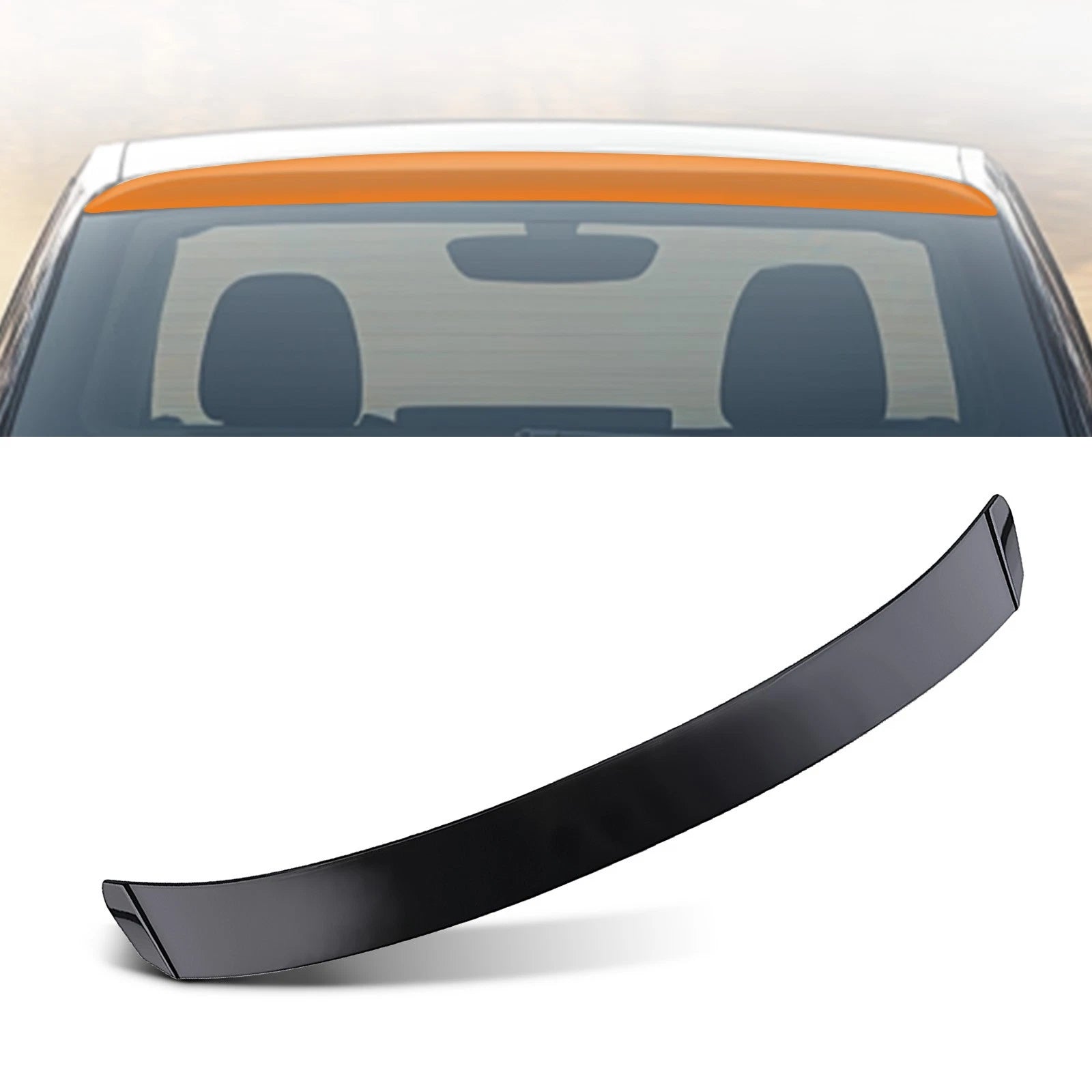 Rear Window Roof Spoiler for Honda Civic Sedan (2016–2021) Gloss Black ABS