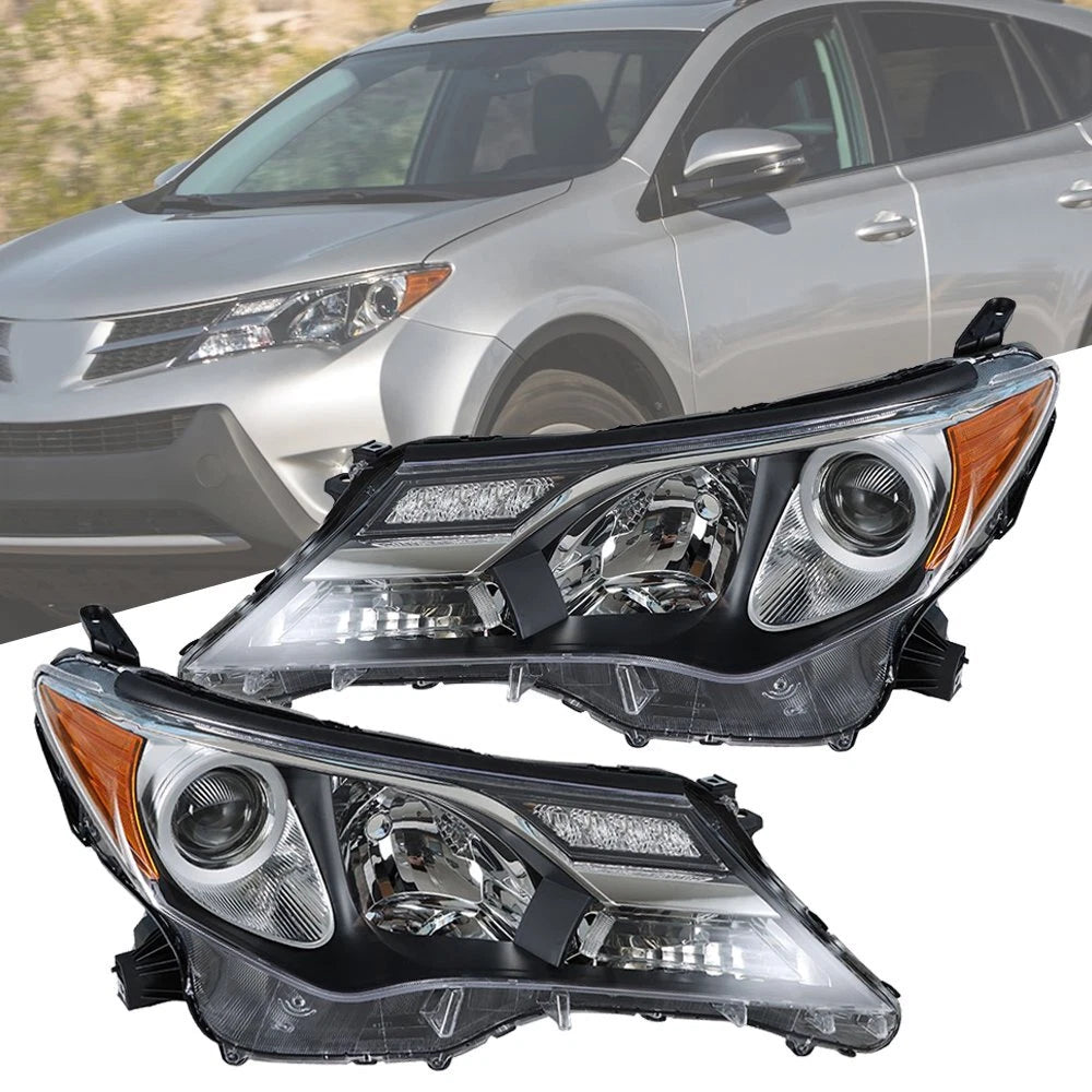 Headlight Assembly for Toyota RAV4 (2013–2015) Black Housing