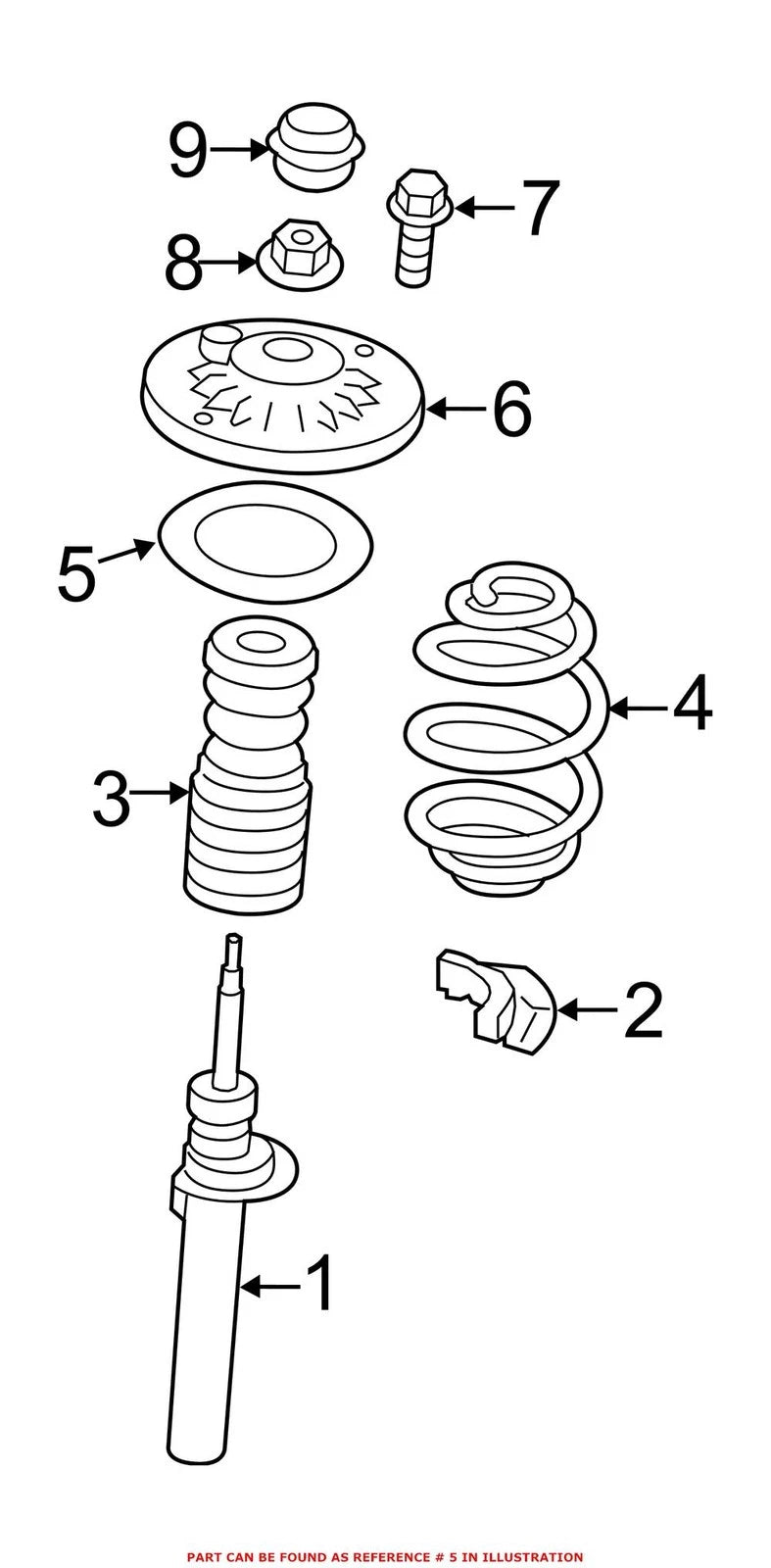 Front Upper Coil Spring Insulator 31336856171 for BMW X3 (2011)