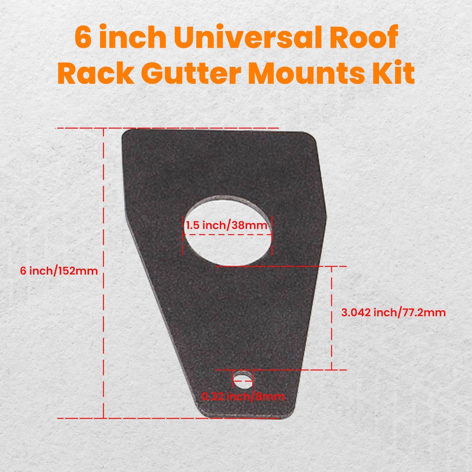 Gutter Roof Rack Mount Bracket for Universal Applications (Weld-On)