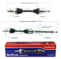Set of 2 Front AAR CV Axle Shafts for Ford Lincoln V6 FWD