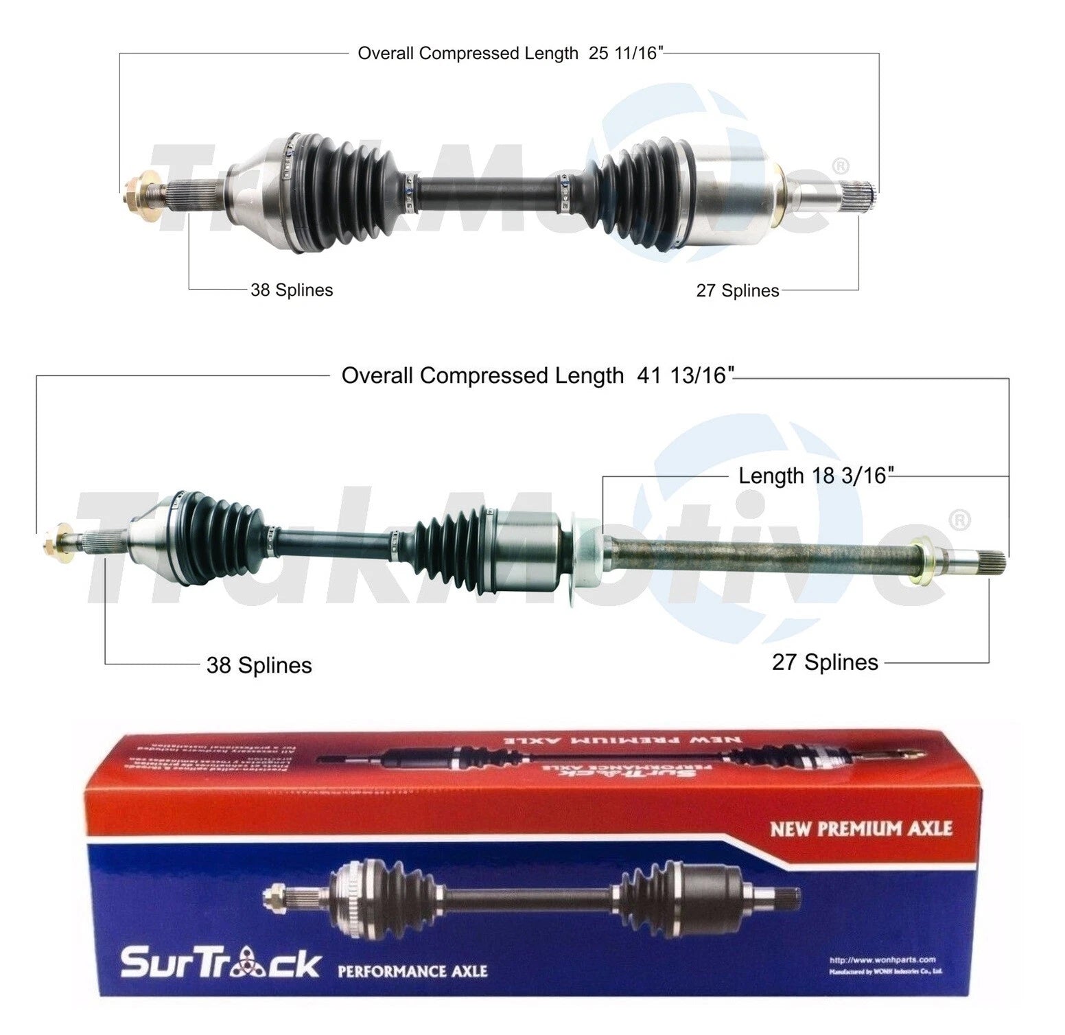 Set of 2 Front AAR CV Axle Shafts for Ford Lincoln V6 FWD