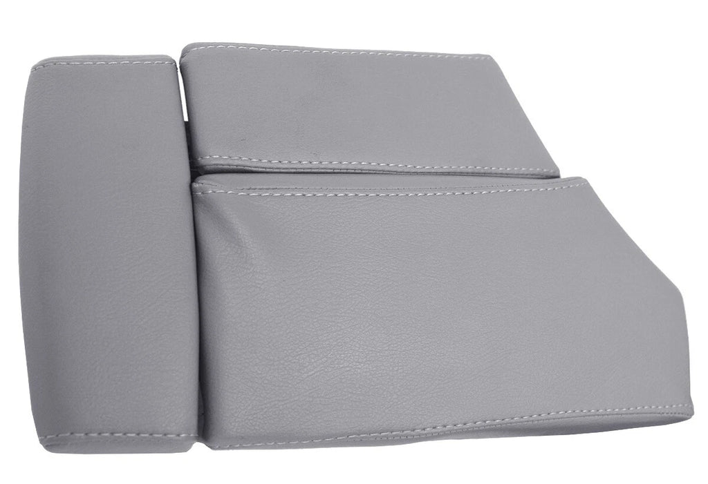 Leather Center Console Lid Armrest Cover for BMW E60 (2003–2010) Gray