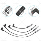Set of 4 Ignition Spark Plug Wires for VW Beetle Golf Jetta (1998–2015)