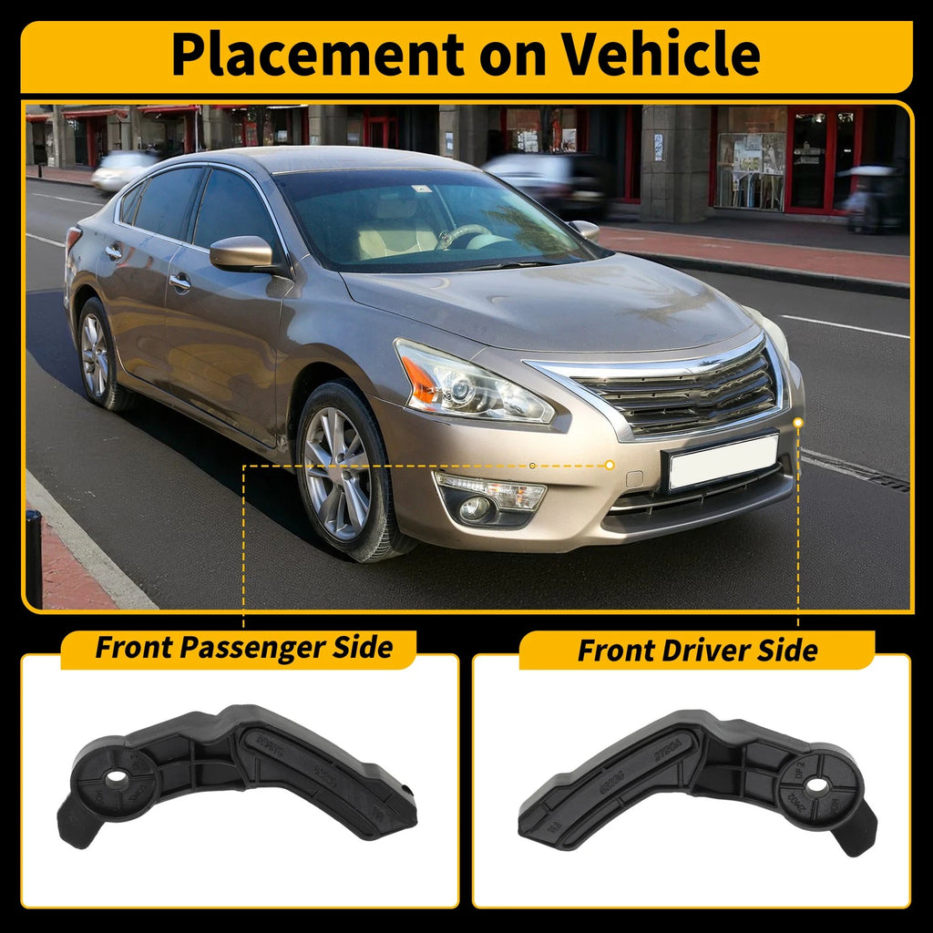 Set of 2 Front Bumper Bracket Retainers for Nissan Altima (No. 622273TA0A/622263TA0A)