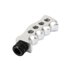 Universal V2 Slotted Pistol Grip Manual Gear Shift Knob - Silver
