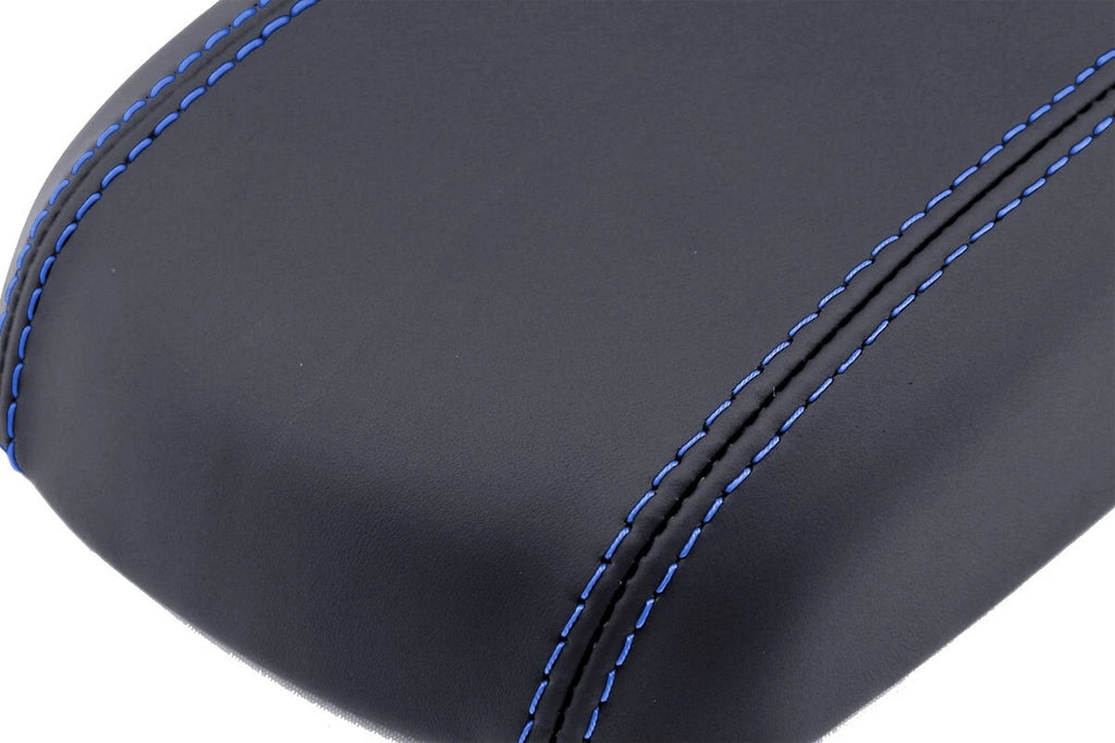 Leather Console Lid Armrest Cover for Chevrolet Cruze (2011–2015) Blue Stitch