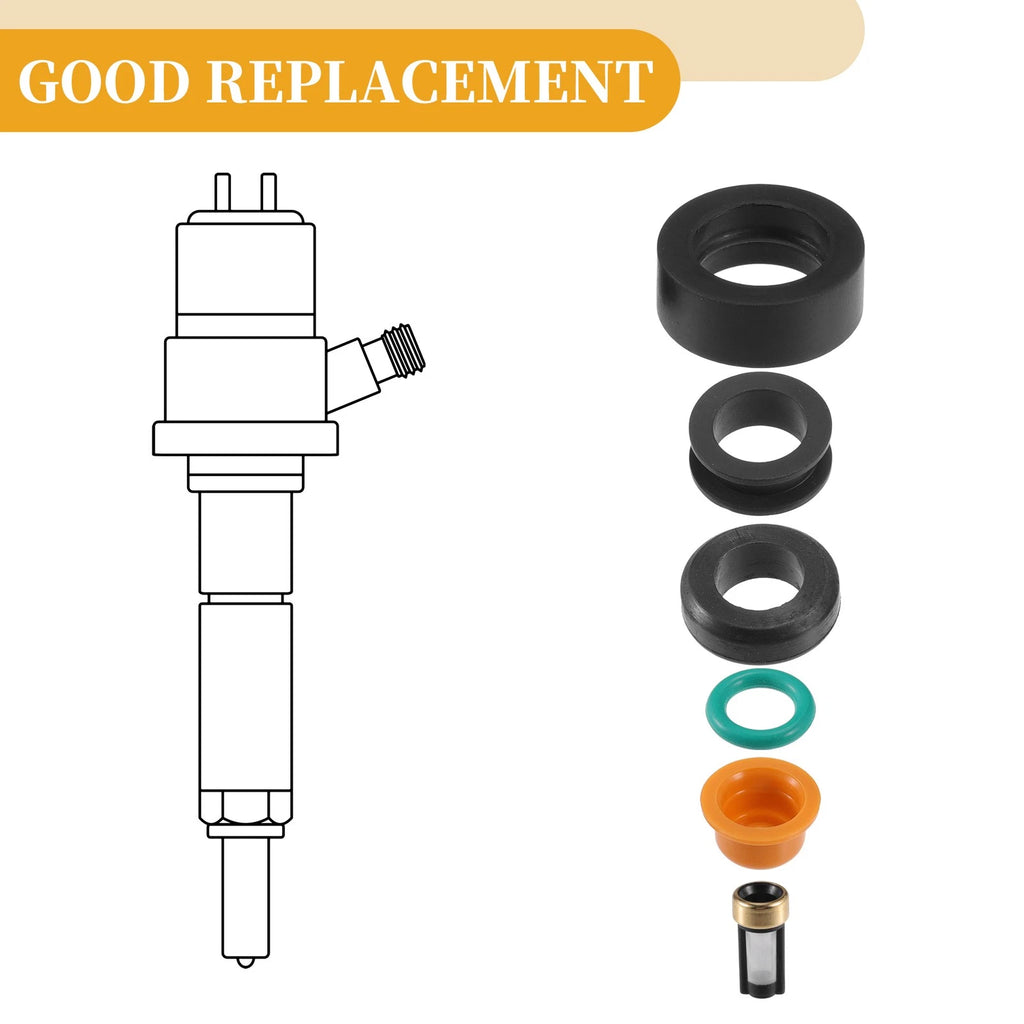 Set of 4 Fuel Injector Seal O Rings for Honda DSM (NBR Rubber)
