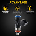 Set of 6 Fuel Injectors for Chrysler Dodge Ram Jeep 3.6L (2011–2021) 5184085AC
