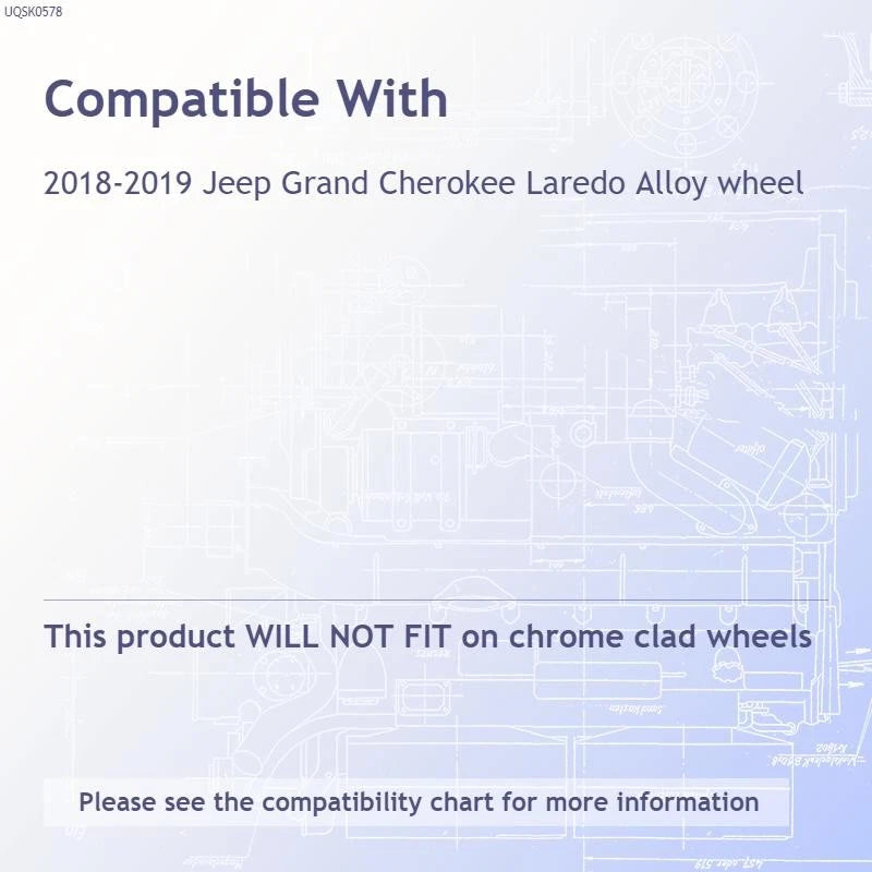 17 Inch Gloss Black Wheel Covers for 2018–2019 Jeep Grand Cherokee Laredo