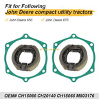 Set of 4 Brake Shoes with Springs Gaskets for John Deere 650 670