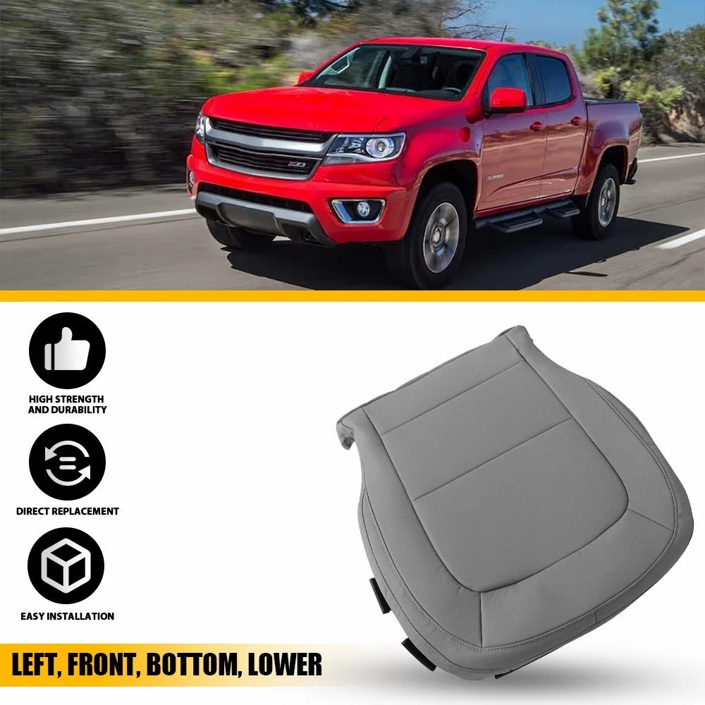 Bottom Seat Cover for Chevy Colorado GMC Canyon (2015–2022) Leather Gray EPY
