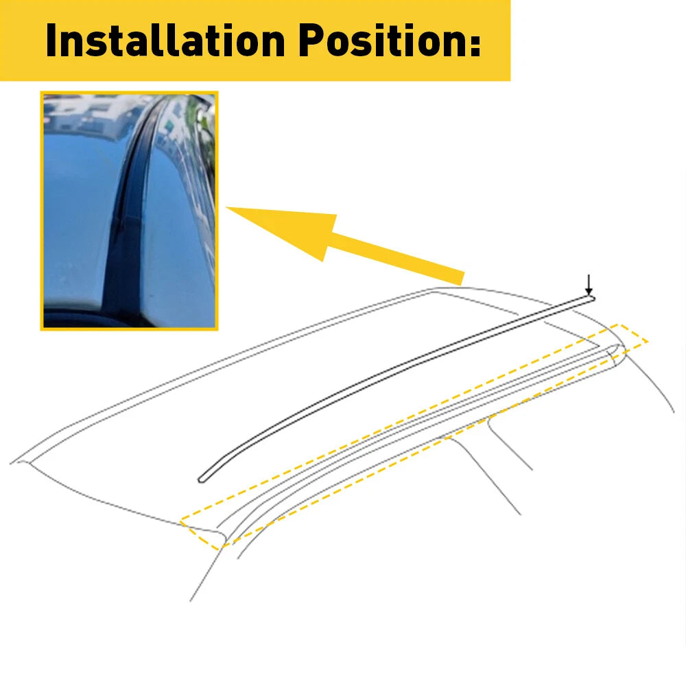 2X Black Roof Top Trim Molding for Toyota Camry (2007–2011)