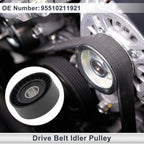 Drive Belt Idler Pulley for Porsche Cayenne (2011-2018) Black 1 x Piece