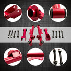 4X Upper & Lower Rear Tubular Control Arms for Ford Mustang (1979–2004) w/ Bushings