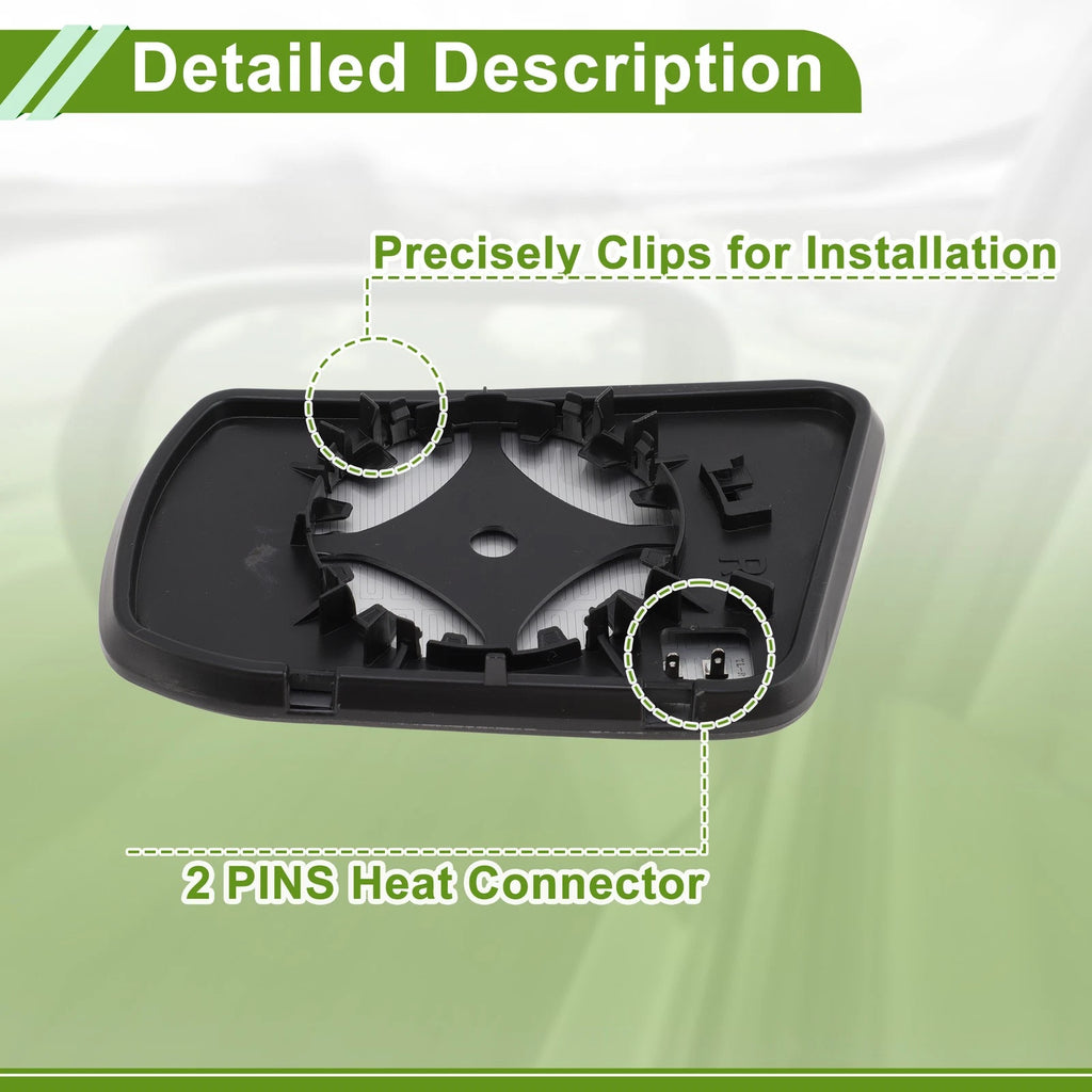 Set of 1 Right Passenger Side Mirror Glass for Nissan Altima (2007–2013) No. 96301JB15E