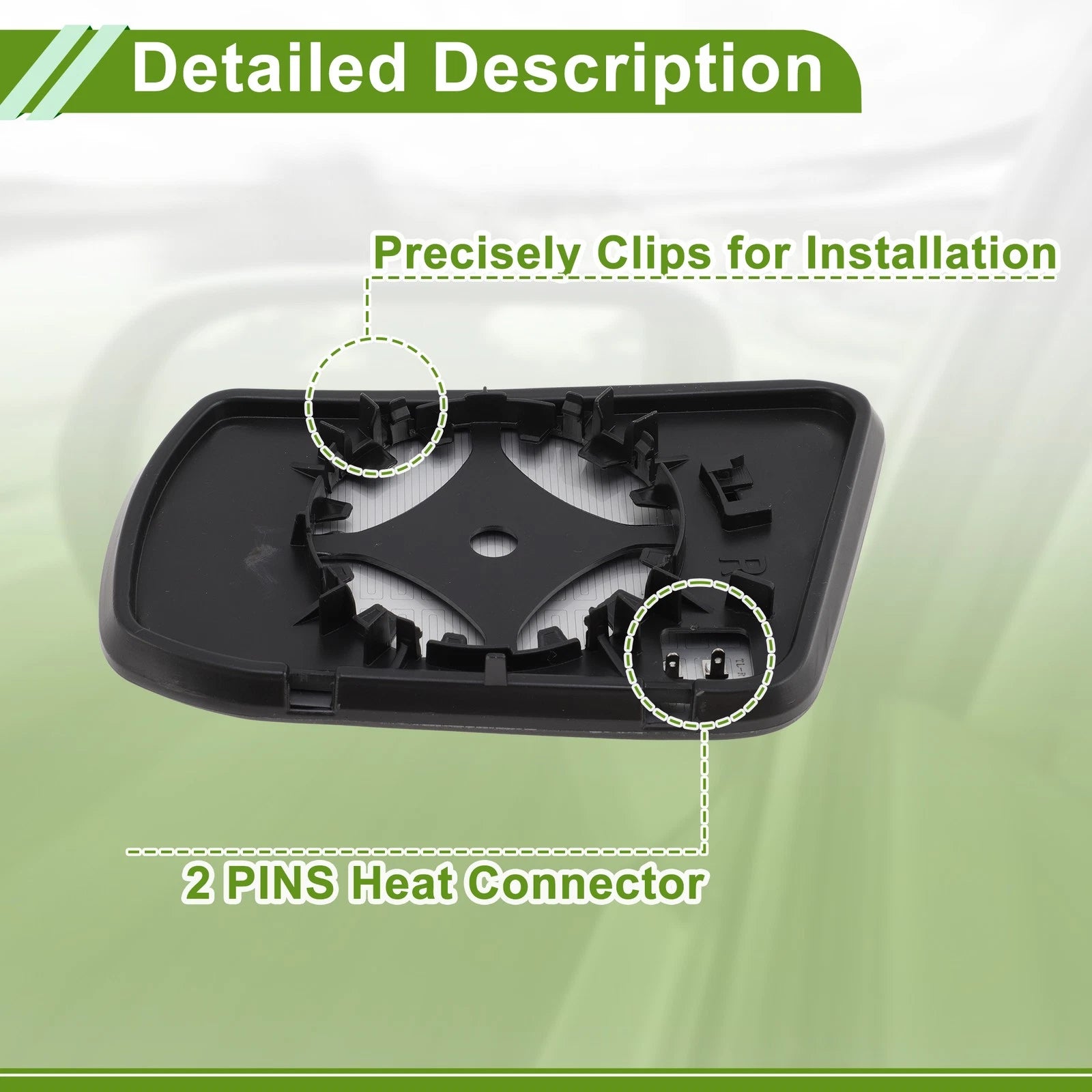 Set of 1 Right Passenger Side Mirror Glass for Nissan Altima (2007–2013) No. 96301JB15E