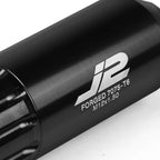 16 Pcs J2 7075 Forged Aluminum M12x1.5 Open-End Lug Nut Set w/4 Lock+Key Black